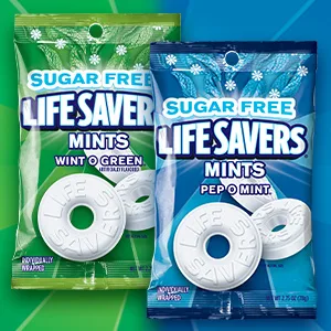 LIFE SAVERS Mints Wint-O-Green Hard Candy, 50-Ounce Bag (Pack of 2) OLD PACK 3.08 Pound (Pack of 2) - Sugar Free