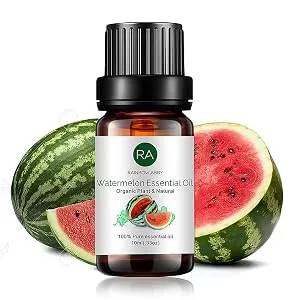 RAINBOW ABBY 6-Pack Orangic 100% Pure Essential Oil Set (Peppermint Watermelon Strawberry Freesia Citronella Honeysuckle) 6x10ML - product information 3