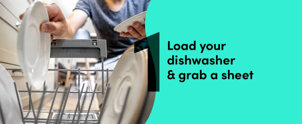 Zero Trace Dishwasher Detergent Eco-Friendly Sheets for Dish Washing - Plant Powered Technology - More Efficient than Dishwasher Pods or Tablets (38 Sheets) 38 Count (Pack of 1) - Dishwasher Sheets