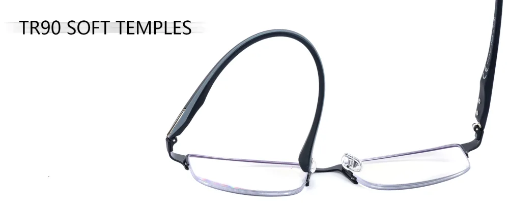2 Pack Mens Premium Progressive Multifocus Reading Glasses TR90 Temples Blue Light Blocking Anti UV/Eye Strain Computer Readers No-Line Half Frame Multifocal Eyeglasses 2.5x Progressive & Top is Not 0 (3 Ft Range) 2.5 x - TR90 SOFT TEMPLES