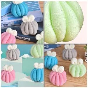 2pcs Bath Ball Bath Sponge Shower Sponge Loofah Bath Flower Exfoliating Loufa Sponge Cleaning Tools Shower Ball Mesh Bath Sponges for Shower Lady Tools Bathing Utensils Body - product information 1