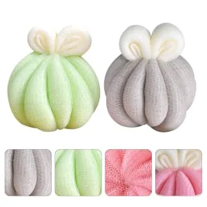 2pcs Bath Ball Bath Sponge Shower Sponge Loofah Bath Flower Exfoliating Loufa Sponge Cleaning Tools Shower Ball Mesh Bath Sponges for Shower Lady Tools Bathing Utensils Body - product information 3