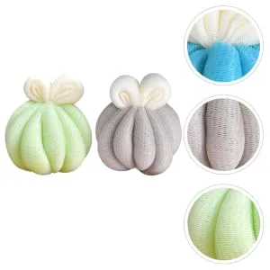 2pcs Bath Ball Bath Sponge Shower Sponge Loofah Bath Flower Exfoliating Loufa Sponge Cleaning Tools Shower Ball Mesh Bath Sponges for Shower Lady Tools Bathing Utensils Body - product information 4