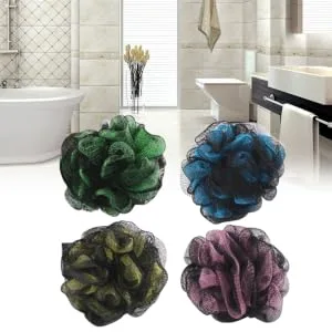 4pcs Mesh Pouf Large Bath Ball Shower Ball Women Bath Ball Sponge Two-Color - product information 5