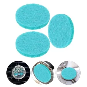 100pcs Cotton Sheet Compact Aroma Pad Essential Oil Diffuser Pads Pendant Locket Pads Necklace Cotton Pads Replaceable Aromatherapy Pad Aromatherapy Necklace Aroma Accessory - product information 1