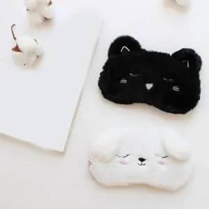 Eye Sleep Mask 3pcs Blindfold Child Glasses to Sleep Silk Cloth Cute Sleep Mask - product information 4