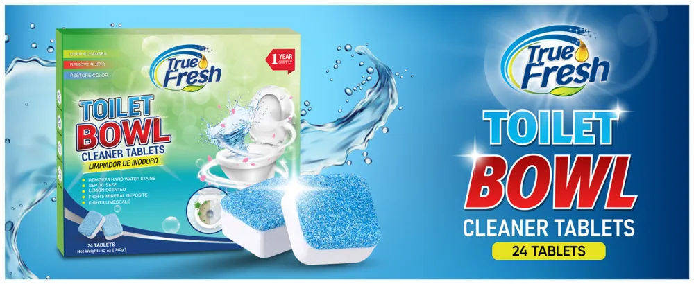 True Fresh Toilet bowl cleaner tablets 24 Pack 1 year supply of cleaning and Deodorizing your toilet - product information 1