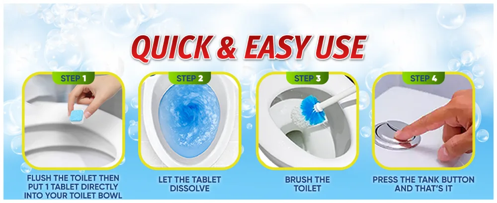 True Fresh Toilet bowl cleaner tablets 24 Pack 1 year supply of cleaning and Deodorizing your toilet - product information 11