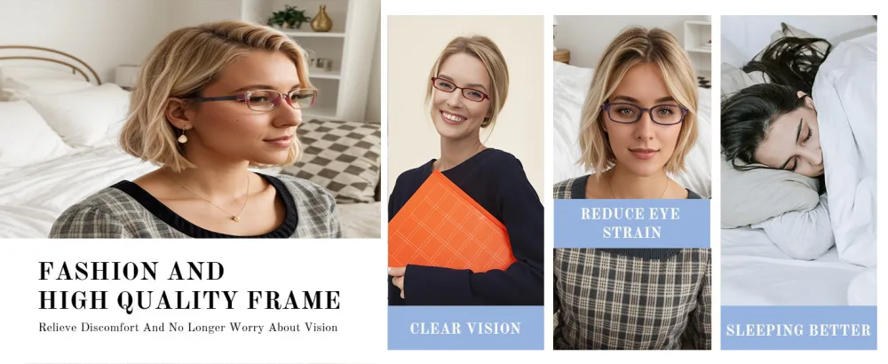 Women Magnifying Glasses 2-Pack Reading Glasses Blue Light Blocking Readers Flexible TR90 Red & Purple Red & Purple 1.5 x - reading glasses