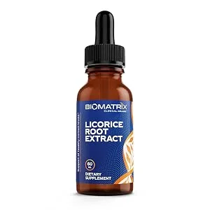 Licorice Root Extract (1200 drops 2 fl. oz) More Active Ingredient Than Competing Brands (0.87 mg Glycyrrhizin per Drop), Less Doses Needed, Concentrated, Raise Cortisol, Energy - Licorice Root adrenal glands and stress reduction hypothalmamic pituitary adrenal hpa axis