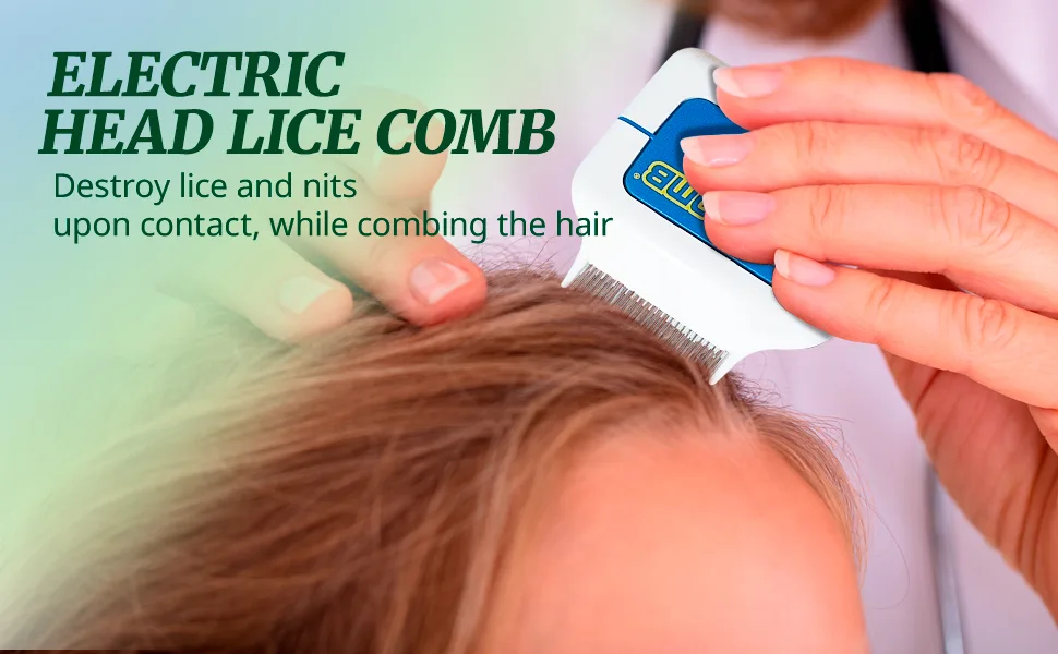 LiceGuard RobiComb Electric Head Lice Comb | Lice & Eggs Zapping Tool - Electric Head Lice Comb Destroy lice and nits while combing the hair