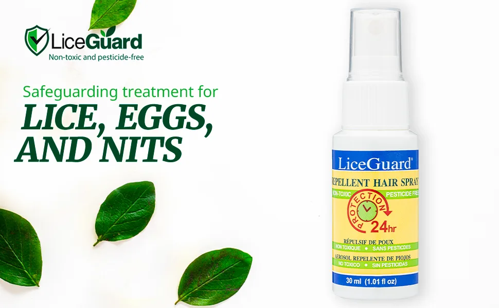 LiceGuard Lice Spray | Preventative Treatment for Lice, Eggs, and Nits | Promotes Lice-Free Hair | 1oz Concentrated Bottle - Lice Repellent Spray