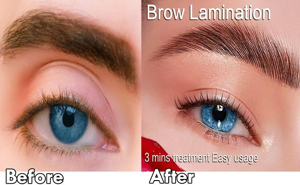 Libeauty Brow Lamination Kit, Eyelash Lift Kit, Brow Lift Kit And Lash Lift Kit 2 In 1, Lasting 8 Weeks Professional or Home Use - Before&After