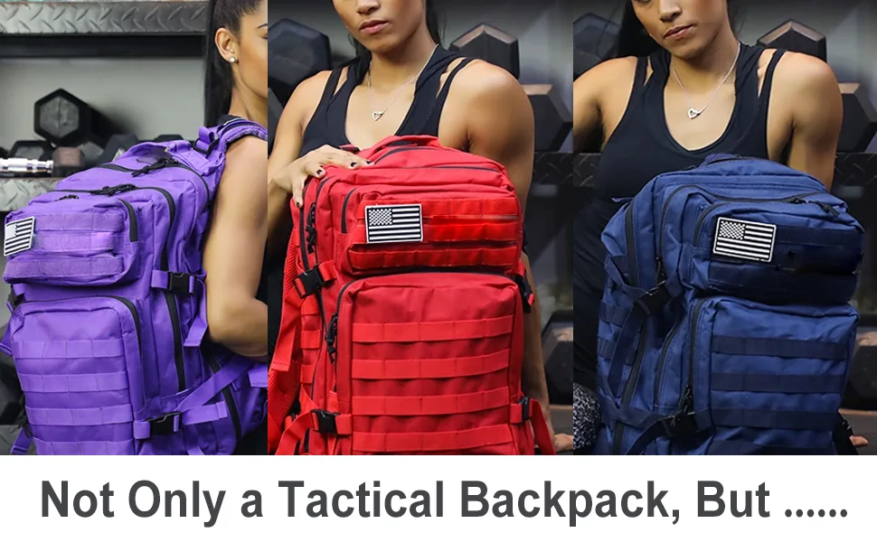 LHI Military Tactical Backpack for Men and Women 45L Army 3 Days Assault Pack Bag Large Rucksack with Molle System Grey - Compair