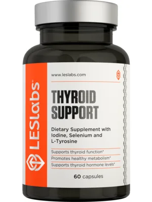 LES Labs Thyroid Support  Metabolic Health, Thyroid Hormone Production, Energy & Focus  Iodine, L-Tyrosine, Ashwagandha, Selenium & Turmeric  60 Capsules - Thyroid Support, Thyroid Supplement, Hashimotos