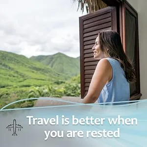 LectroFan Micro2 Guaranteed Non-Looping Sound Machine and Stereo Ready Bluetooth Speaker with White Noise, Fan Sounds, Ocean Sounds for Sleep, Relaxation, Privacy, Study, and Audio Streaming, Black Soft-touch Black Lectrof - Travel is better when you are rested