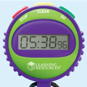 Learning Resources Simple 3 Button Stopwatch, Supports Science Investigations, Timed Math Exercises, Elapsed Time Tracking, Ages 5+ - unspecified