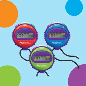Learning Resources Simple 3 Button Stopwatch, Supports Science Investigations, Timed Math Exercises, Elapsed Time Tracking, Ages 5+ - unspecified