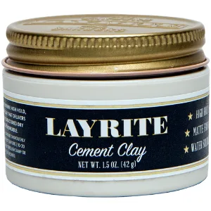 Layrite Layrite Cement Clay - Layrite Cement Clay MIT FREE Travel Size Grooming Groom Professional Hair Frizz Thickening Strong