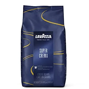 Lavazza Super Crema Whole Bean Coffee Blend, Medium Espresso Roast, Pack of 2 Espresso 2.2 Pound (Pack of 2) - Super Crema