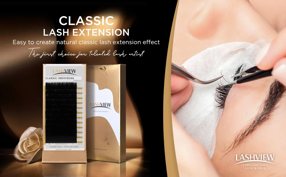 LASHVIEW Eyelash Extensions,Individual Lashes, Premium Single &Classic Lashes,0.15 Thickness C Curl 8-15mm Mixed Tray,Natural Semi Permanent Eyelashes,Soft Application-Friendly, Lashes 0.15-C(8-15mm) - lashview classic lash extension