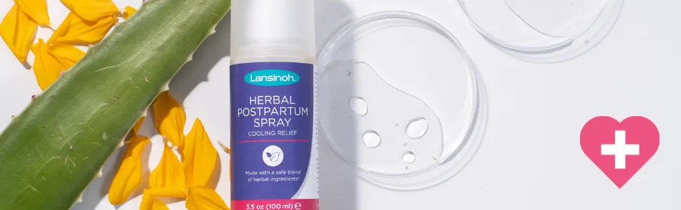 Lansinoh Herbal Perineal Spray Postpartum Essentials, 3.5 Ounces - Lansinoh Herbal Postpartum Spray