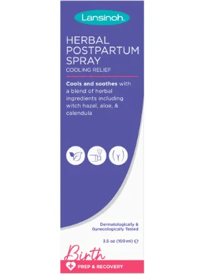 Lansinoh Herbal Perineal Spray Postpartum Essentials, 3.5 Ounces - Lansinoh Herbal Postpartum Spray