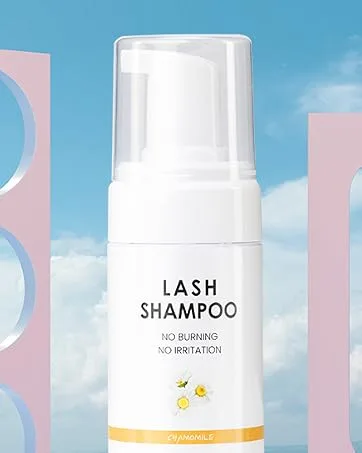 LANKIZ Eyelash Extension Shampoo,+1 Brush,Sensitive Eyelid Foam Lash Cleanser For Extension,Deep Clean Eyelash,Makeup& Mascara Remover& Spa, Professional & Self Use (100ml//Unscented/) - EYELASH EXTENSION SHAMPOO