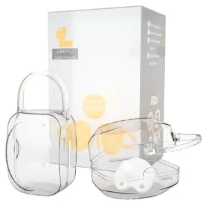 LANEYLI Pacifier Box Pacifier Shield Case Pacifier Clip Holder - Pack of 2 1 Count (Pack of 2) Transparent - bai1500
