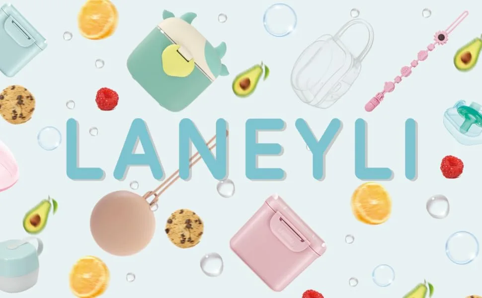 LANEYLI Pacifier Box Pacifier Shield Case Pacifier Clip Holder - Pack of 2 1 Count (Pack of 2) Transparent - logo-new