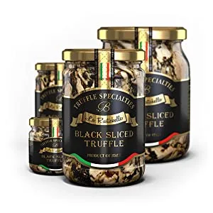 La Rustichella - Black Truffle Pate Medium ( 280 g, 9.87 OZ ) Vegan, Gluten Free , Cholesterol Free - Black Sliced Truffle