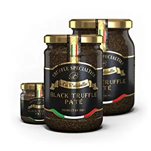 La Rustichella - Black Truffle Pate Medium ( 280 g, 9.87 OZ ) Vegan, Gluten Free , Cholesterol Free - Black Truffle Patè