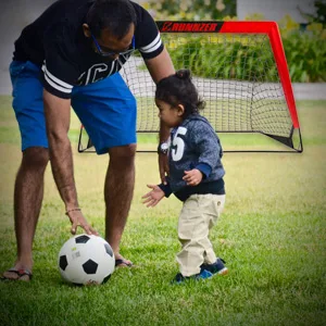 L RUNNZER Portable Soccer Goal, Soccer Nets for Backyard Training Goals for Soccer Practice with Carrying Case 4x3 FT - kids
