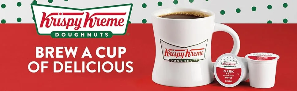 Krispy Kreme Classic, Single-Serve Keurig K-Cup Pods, Medium Roast Coffee Pods, 32 Count Classic 32 Count (Pack of 1) - Krispy Kreme Coffee