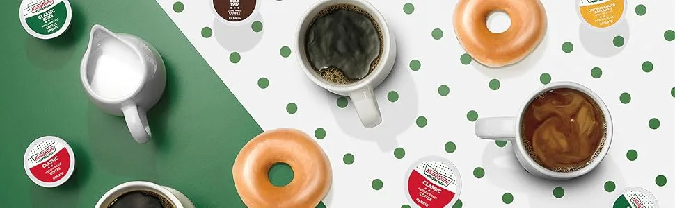 Krispy Kreme Classic, Single-Serve Keurig K-Cup Pods, Medium Roast Coffee Pods, 32 Count Classic 32 Count (Pack of 1) - Krispy Kreme Coffee