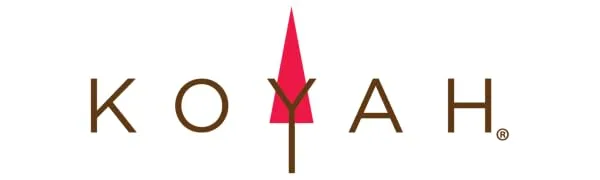 KOYAH - Organic Freeze-dried Raspberry Powder (Equivalent to 450 Raspberries): Whole-Berry Powder, Raw - KOYAH Logo Raspberry Red and Brown
