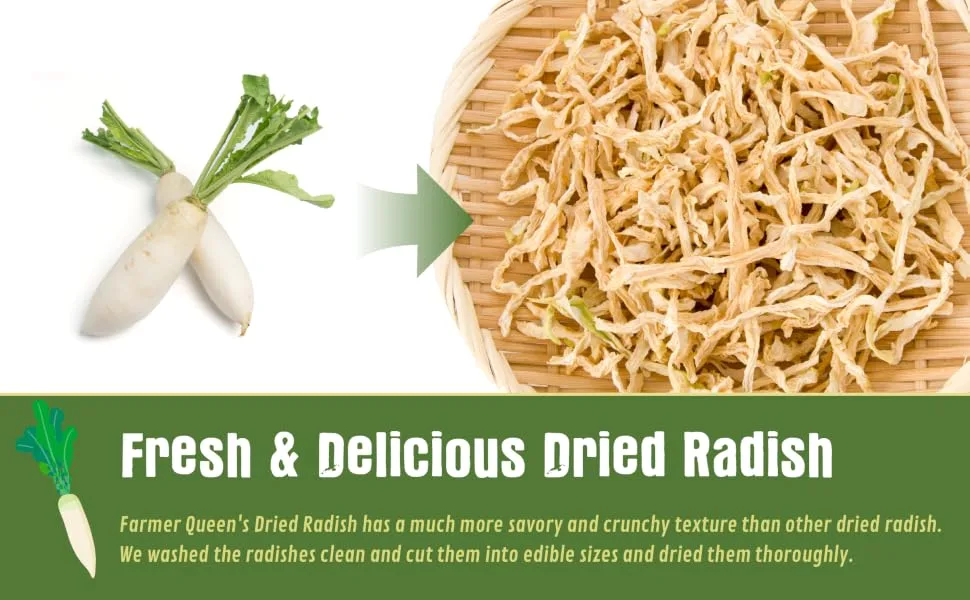 Korean Premium Dried & Sliced Daikon Radish 6 Ounce from Jeju Island, Korea 170 gram for Kimchi and Tea - product information 4