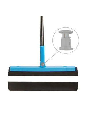 KOLLIEE Floor Squeegee Adjustable Professional Water Squeegee Foam with 50" Handle for Garage Tile Shower Hair Floor Wiper - floor squeegee