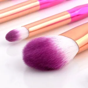 KOLIGHT Pack of 20pcs Cosmetic Eye Shadow Sponge Eyeliner Eyebrow Lip Nose Foundation Powder Makeup Brushes Sets (purple) - Soft brush head