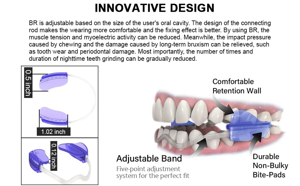 KOHEEL Night Guard Adjustable, Dental Guard Stops Bruxism, 2 Count (1 Pack) - mouth guard for grinding teeth mouth guard for clenching teeth at night mouth guard night guard