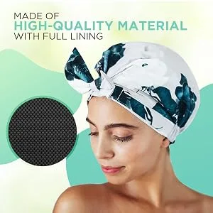 Kitsch Luxe Shower Cap One Size (Pack of 1) Blush Dot - Optimal Protection