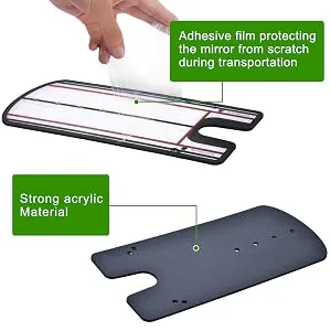 KINGTOP Golf Putting Alignment Mirror with Putting Cup Combo, Portable Swing Training Aids, Practice Putting Trainer with Hole Cup Set, Mirror Size 12L x 6W - golf training aids putting
