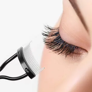 KINGMAS Eyelash Comb Separator + Angled Eyebrow Brush Comb and Spoolie Brush, Eyelash Grooming Tool - Eyebrow Brush 1