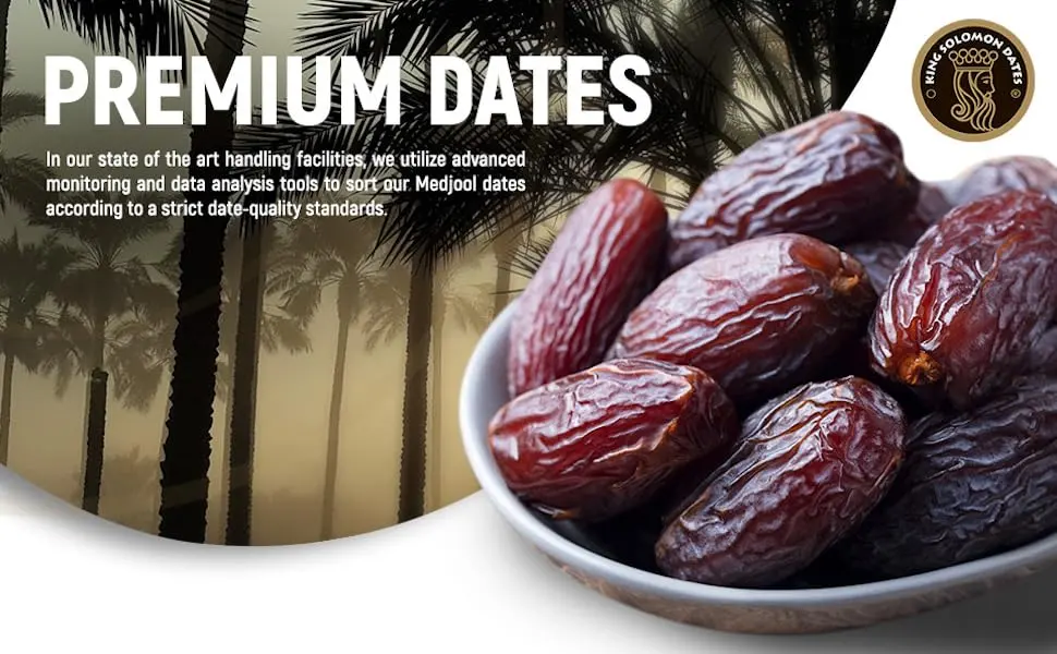 King Solomon 100% Organic Premium Medjoul (Medjool) Dates, 2.2lbs - premium dates