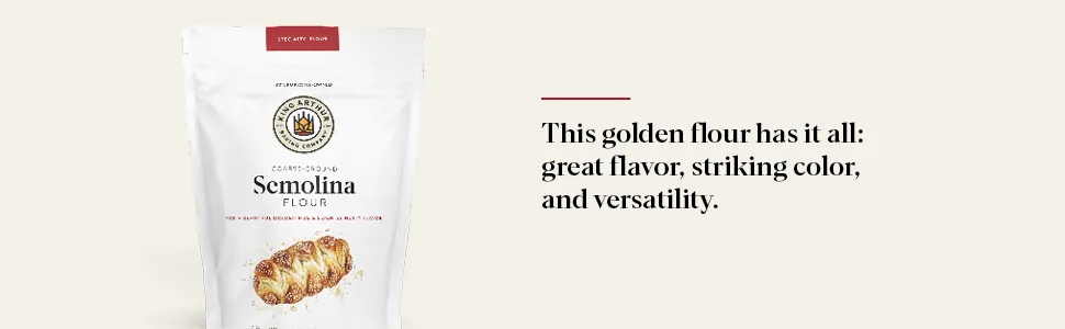 King Arthur Semolina Flour, Coarse Ground, High Protein Durum Wheat, Kosher, 3lbs,White - King Arthur Semolina Flour