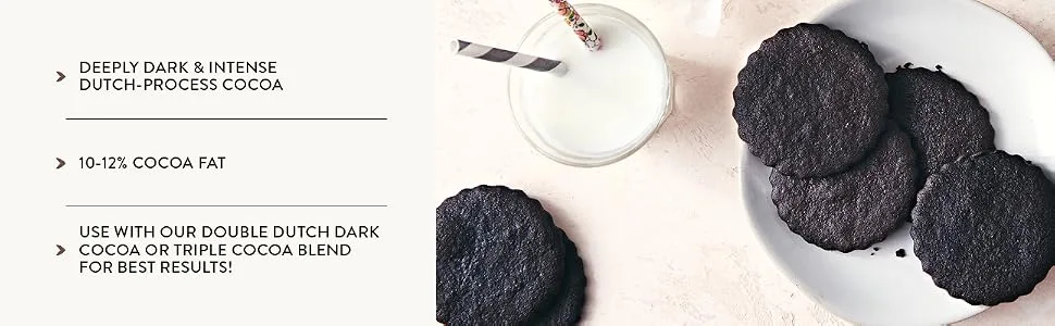 King Arthur Black Cocoa, Dutch Processed Cocoa Powder, Perfect for Baking, 14 Ounces - King Arthur Black Cocoa