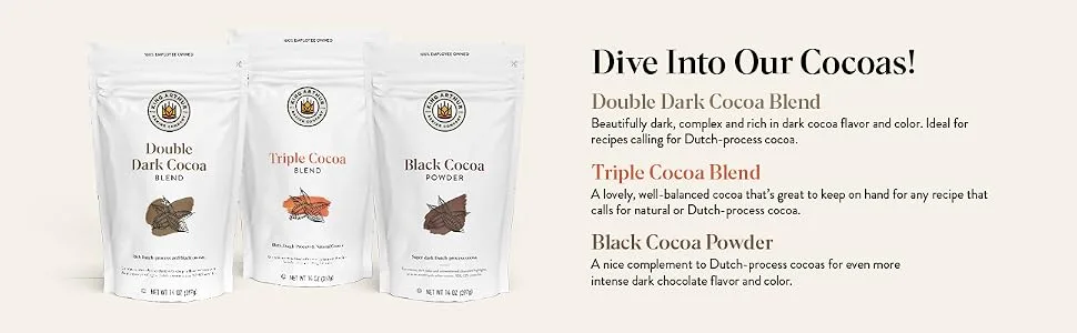 King Arthur Black Cocoa, Dutch Processed Cocoa Powder, Perfect for Baking, 14 Ounces - King Arthur Black Cocoa