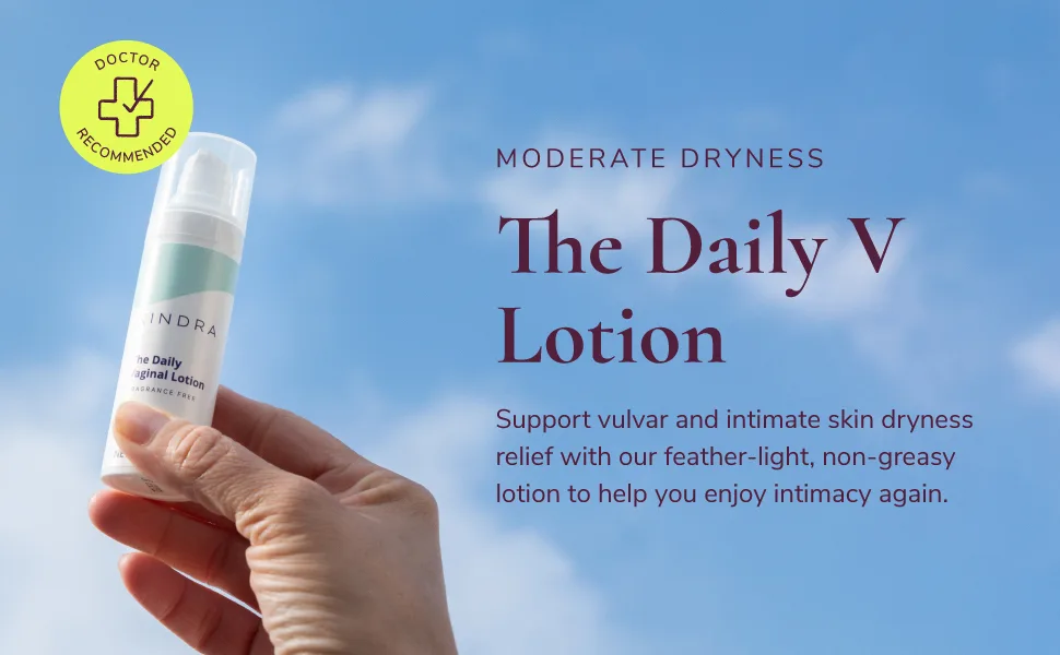 Kindra Daily Vaginal Lotion - Intimate Moisturizer - Perimenopause & Menopause Support for Intimate Dryness - Natural Menopause Supplement - The Lotion