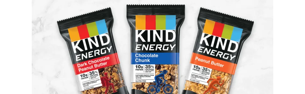 KIND Energy Bars, Chocolate Chunk, 2.1 Ounce, 30 Count, Gluten Free, 100% Whole Grains Chocolate Chunk 30 Count (Pack of 1) - product information 1