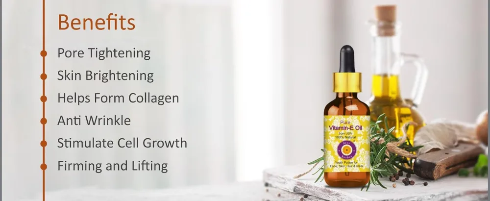 Deve Herbes Pure Vitamin E Oil with Glass Dropper 30ml (1.01 oz) - Vitamin E